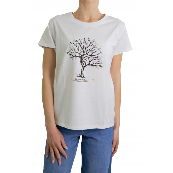 t shirt con stampa albero